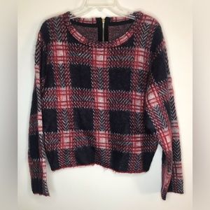 Cropped classic crew sweater L